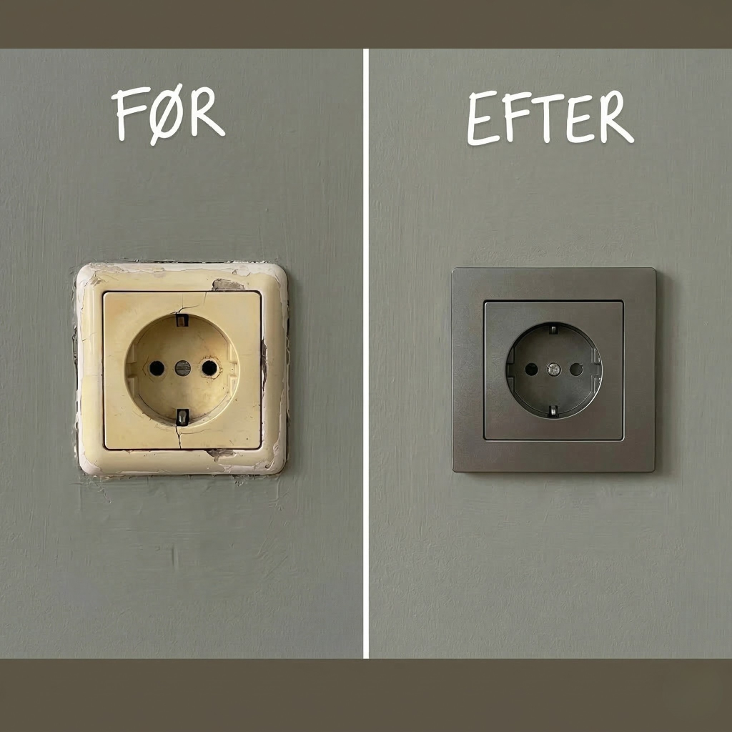 Montering af stikkontakt